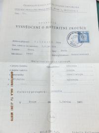 Certificate from secondary school (1965)