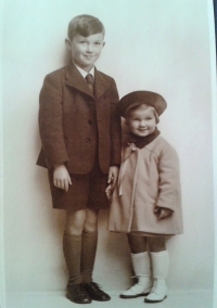 Eva Tůmová with her brother