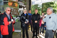 Jan Šolta (v brýlích) v Atommuzeu v Brdech, druhý zprava Andrej Babiš