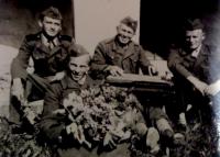 Peter Bedlek (in front) - photo from criminal military service (1951)