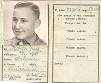 Josef Hora - skautská legitimace