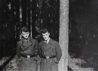 Milan Kroupa (left) in the Auxiliary Technical Battalions 