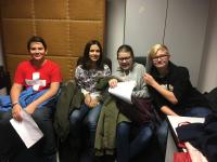 Students recording in the Czech Radio 