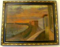 Obraz nábřeží v Užhorodu, kde rodina ve 30. letech žila