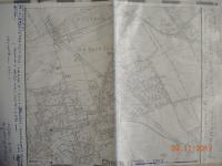 Mapa starého Chodova s místem pádu amerického letadla