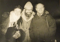 S manželkou Janou a Vráťou Färberem, začátek 90. let