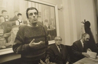 Představení prvního svazku Patočkových Sebraných spisů, s Ladislavem Hejdánkem a Janem Sokolem, kavárna Maraton, 1996