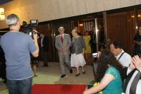 Pavel Friedmann s manželkou Relly. Obřadní síň v Haifě, 2015.