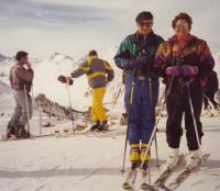 S manželkou Chavou na horách