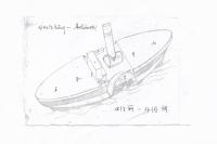 Ilustrace z deníku - loď Bratislava - Moldova