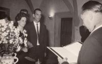 Svatební foto, Benešov, rok 1966