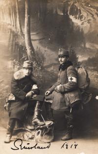Dědeček pamětnice v rakousko - uherské armádě, rok 1914