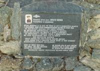 Pomník rodáka z Lašťan Josefa Brykse v roce 2018 