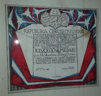 9b. revoluční medaile  za účast v Národním výboru při vzniku Republiky Československé