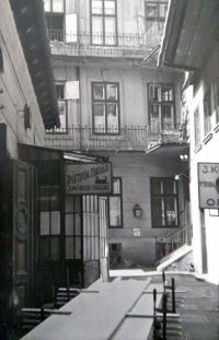 The facade of August  Masár´s joinery (40´s)