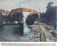 mlýn z pohledu od řeky - 1910