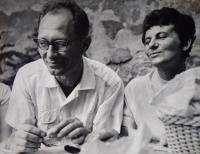 Marta Lickova with her husband in 1960's