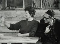 Marta Lickova with her husband in 1980's