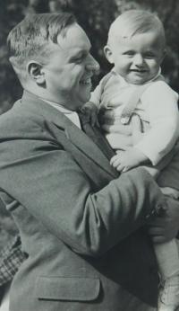 Jiří Kameníček with his father