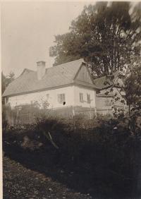 domek na Českomoravské vrchovině odkud přišli příbuzní pamětnice na Ukrajinu