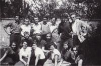 students of the grammar school, Jan third from the left