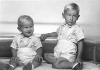 1946 - with his brother