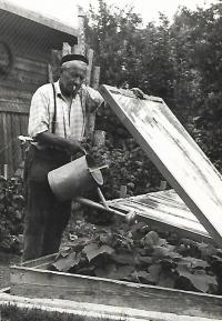 Václav Holba, v Brumově asi 1970