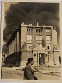 Slovac national museum after the bombing, pictured by the witness