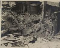 Wine-house at Vysoká street after the bombing, pictured by the witness