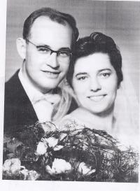 Vilem Míchal a Anna Míchalová na svatební fotografie