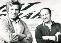 Pamětník s trenérem Jaromírem Žákem, polovina 80. let