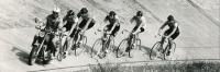 Trénink cyklistů před mistrovstvím světa v roce 1986