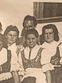 With friends, late 40ties