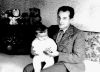 Husband Vincent with daughter Oľga