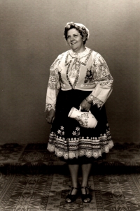 In traditional folk wear from Bojnice in 70-ties 2