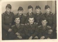 Desátník Čanda, začátek 50. let, první zleva