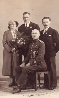 Svatba Bedřicha Macha, strýce Václava Novotného, rok 1932