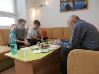 Nahrávání rozhovoru pro projekt Příběhy našich sousedů