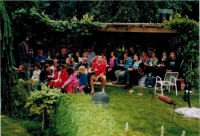 Horký and Vojtas families at chicken barbecue in Ratibořice, 2009