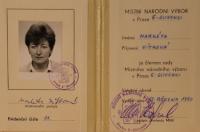  Markéta Vítková – legitimace starosty Slivence – rok 1990