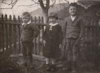 In childhood with siblings