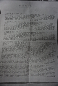 Fotografie pořízená Státní bezpečností při domovní prohlídce u Michala Mrtvého