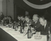 Meeting, 1960s, Cyril Zilka on the right