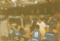 Miroslav Rehák ako tréner (v strede). Kvalifikácia na OH v Barcelone 1992