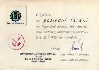 Upomínka na poslední fárání na dole Petr Bezruč / 1993