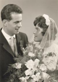 Jaroslav Orawski na svatební fotografii, konec 50. let