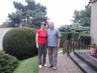Mr. and Mrs. Král at their house in Úvaly, 2014 