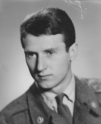 Norbert Jurček in the first half of the 1960s as a soldier during the compulsory military service