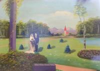 Koláž ze svatební fotografie Václava a Jarmily Langerových