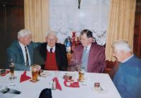 Václav Langer s přáteli z PTP